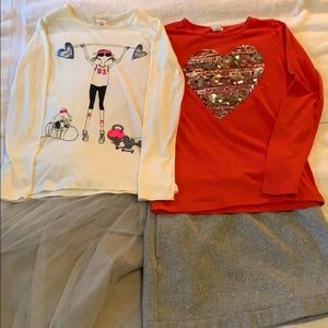 Girls Size 12 Four-Piece Crewcuts Bundle - 3 EUC & 1 NWT